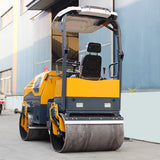 Double Drum Vibratory Road Roller 4 Ton High Power for Road Construction Soil Asphalt Compaction Customizable 2.4km/h