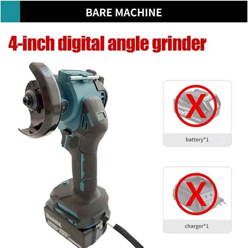 Makita Digital Display Brushless Mini Angle Grinder For 20V / 18V Battery Grinding Machine Cutting For DeWALT