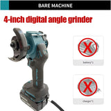 Makita Digital Display Brushless Mini Angle Grinder For 20V / 18V Battery Grinding Machine Cutting For DeWALT
