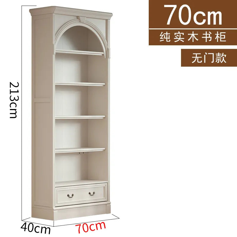 Retro arched free combination whole wall to living room cabinet bookcase