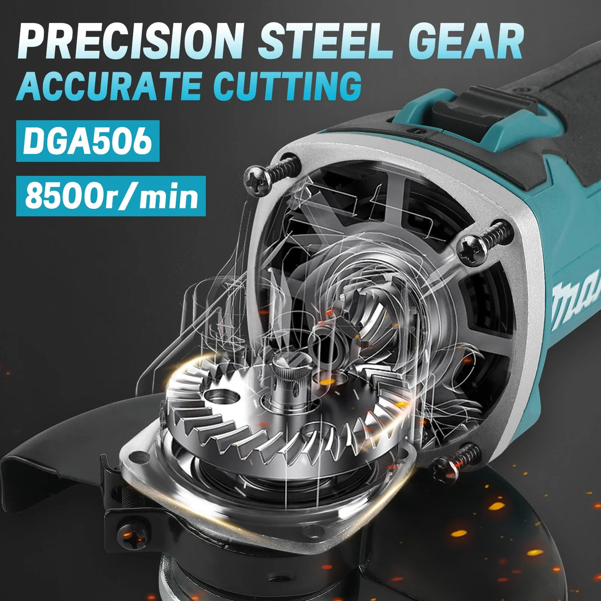 Makita DGA506 18V 125mm Brushless Angle Grinder Electric Polishing Machine Metal Grinding Tool for DIY And Professional Use